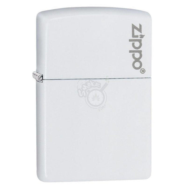 Zippo White Matte & Logo - SmokeTime